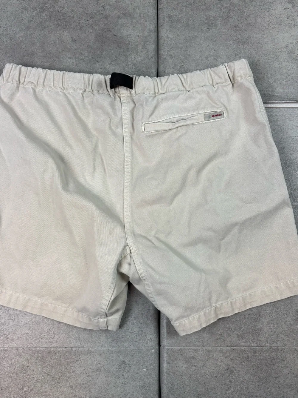 Vintage Gramicci Men's Tan and Cream Shorts